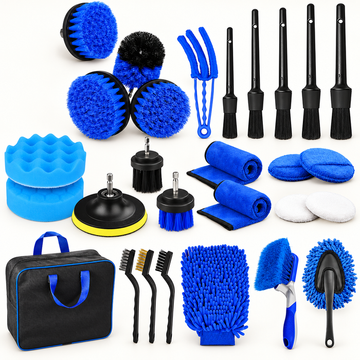 26-delige autoreinigingsset – blauw